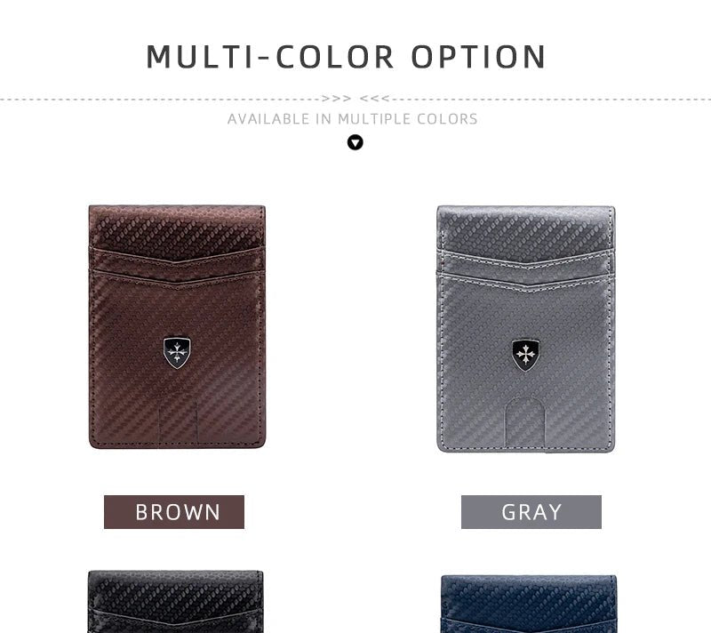 Slim Wallet for Men Leather Money Clip Men's Wallets RFID Blocking Front Pocket Bifold - silverfoxgoods